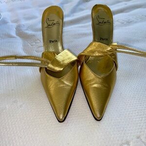 Christian Louboutin Leather Slingback Pumps Women's Size EU 37.5